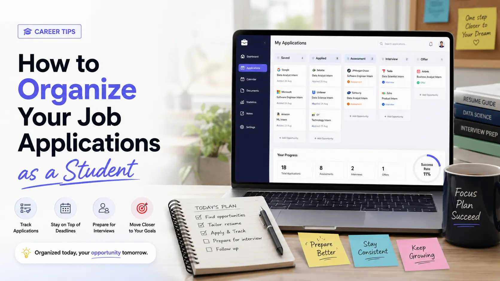 How to Organize Your Job Applications as a Student